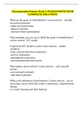 Neuromuscular Practice Week 1&vert; 95 QUESTIONS&vert; WITH COMPLETE SOLUTIONS