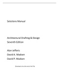 Architectural Drafting and Design, 7e Alan Jefferis, David Madsen, David Madsen (Solution Manual