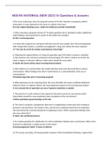 HESI RN MATERNAL &lpar;NEW 2023&rpar; 55 Questions & Answers