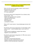 Neuromuscular Practice Week 2&vert; 95 QUESTIONS&vert; WITH COMPLETE SOLUTIONS