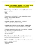 Clinical Neuroscience Week 4&vert; 155 QUESTIONS&vert; WITH COMPLETE SOLUTIONS