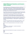 CDCA DSE Actual Questions and Answers &lpar;100&percnt; verified&rpar;