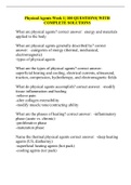 Physical Agents Week 1&vert; 100 QUESTIONS&vert; WITH COMPLETE SOLUTIONS