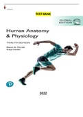 COMPLETE - Elaborated Test bank for Human Anatomy & Physiology 12Ed.  by Elaine N. Marieb & Katja Hoehn ALL Chapters1-16 included 675 pages with Questions & Answers-LATEST