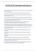 ECON B-251 questions and answers