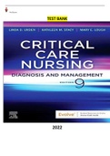 COMPLETE - Elaborated Test bank for Critical Care Nursing-Diagnosis and Management 9Ed.by Linda D. Urden ALL Chapters1-27 included 361 pages with Questions & Answers-LATEST