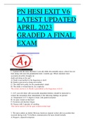 PN HESI EXIT V6 LATEST UPDATED APRIL 2023 GRADED A FINAL EXAM