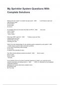 My Sprinkler System Questions With Complete Solutions