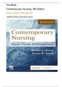 Test Bank- Contemporary Nursing&comma; 9th Edition Issues&comma; Trends&comma; & Management &colon; Barbara Cherry & Susan R&period; Jacob &vert;&vert;LATEST VERSION