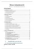 Samenvatting -  De arbeidsovereenkomst 