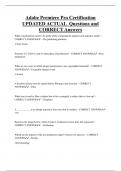 Adobe Premier Pro  Bundled Exam Questions and CORRECT Answers