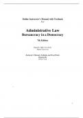 Online Instructor&rsquo;s Manual with Test bank For Administrative Law Bureaucracy in a Democracy 7th Edition Daniel E&period; Hall