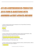     ATI RN COMPREHENSIVE PREDICTOR 2019 FORM B QUESTIONS WITH ANSWERS LATEST UPDATE (REVIEW)