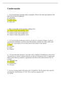 NSG 6020 Study Guide Week 4 Quiz Cardiovascular, SOUTH UNIVERSITY, (Verified and Correct Document)