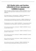 DCF Health&comma; Safety&comma; and Nutrition UPDATED ACTUAL Questions and  CORRECT Answers