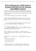 DCF Certification   Bundled Exam Questions and CORRECT Answers