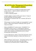 BCACP Practice Management&vert; 60 questions&vert; with complete solutions