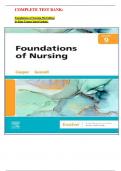 COMPLETE TEST BANK&colon;  Foundations of Nursing 9th Edition by Kim Cooper latest Update&period;