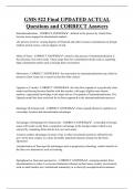 GMS 522 Final UPDATED ACTUAL  Questions and CORRECT Answers