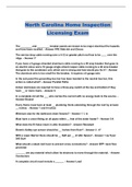 North Carolina Home Inspection Licensing Exam