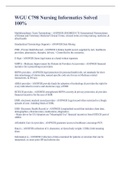 WGU C798 Nursing Informatics Solved 100&percnt;
