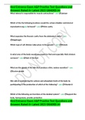Hesi Entrance Exam A&P Practice Test Questions and Answers Rated A&plus; Latest 2023 GRADED A&plus;