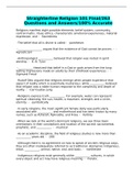 Straighterline Religion 101 Final&sol;263 Questions and Answers&sol;100&percnt; Accurate