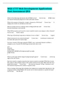 WGU C777 Web Development Applications Post-Assessment Q&A