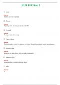 NUR 110 &lpar; LATEST 2024 &sol; 2025 &rpar; FINAL 2  &vert; PASSED &vert; A&plus; RATED GUIDE &vert; NEW FULL EXAM
