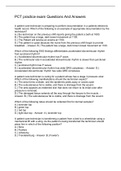 PCT practice exam Questions And Answers