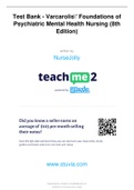 Test Bank - Varcarolis' Foundations of Psychiatric Mental Health Nursing &lpar;8th Edition&rpar;
