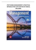 [Test Bank] Management A Practical Introduction 10th Edition by Kinicki, Williams.