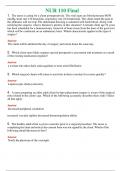 NUR 110 &lpar; LATEST 2024 &sol; 2025 &rpar; FINAL &vert; WITH 100&percnt; VERIFIED ANSWERS 