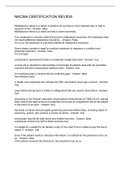 NRCMA CERTIFICATION REVIEW