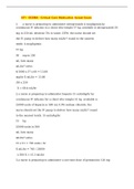 ATI - DCSMA - Critical Care Medication Actual Exam  