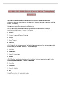 BUSN 410 Mid-Term Exam With Complete Solution