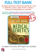 Test Bank For Medical Genetics 5th Edition By  Lynn B. Jorde PhD , John C. Carey MD MPH , Michael J. Bamshad MD 9780323188357 ALL Chapters .