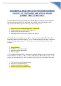 HESI MENTAL HEALTH RN QUESTIONS AND ANSWERSFROM V1-V3 TEST BANKS AND ACTUAL EXAMS&lpar;LATEST UPDATE&rpar; GRADED A 