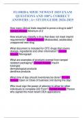 FLORIDA MPJE NEWEST 2025 EXAM QUESTIONS AND 100&percnt; CORRECT ANSWERS &vert; A&plus; STUDYGUIDE 2024-2025