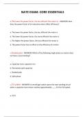  NATE EXAM&colon; CORE ESSENTIALS QUESTIONS AND ANSWERS 2024