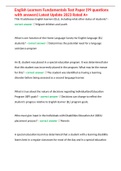 English Learners Fundamentals Test Paper &lpar;99 questions with answers&rpar; Latest Update 2023 Rated A&plus;