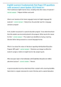 English Learners Fundamentals Test Paper &lpar;99 questions with answers&rpar; Latest Update 2023 Rated A&plus;
