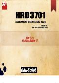 HRD3701 Assignment 3 &lpar;COMPLETE ANSWERS&rpar; Semester 2 2024 - DUE 30 October 2024