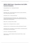 NRSG 2350 Exam 1 Questions And 100&percnt; Correct Answers&period;