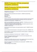 SNHD Protocols 241 fully answered complete solutions&period;