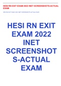  INET HESI RN EXIT EXAM V1 ACTUAL TEST SCREENSHOTS
