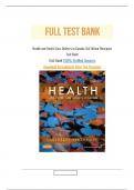 Health and Health Care Delivery in Canada 3rd Edition Thompson Test Bank