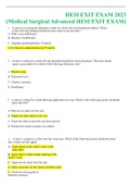 HESI EXIT EXAM 2023 &lpar;Medical Surgical Advanced HESI EXIT EXAM&rpar;