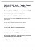 MAR 3023 UCF Review Practice Exam 1 Questions & Answers 2024&sol;2025