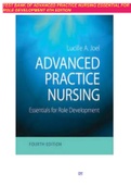 Test Bank Advanced Practice Nursing Essentials for Role Development 4th Edition Joel All chapters